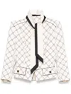 Elisabetta Franchi Light Beige Tailored Jacket In White