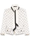 Elisabetta Franchi Light Beige Tailored Jacket In White