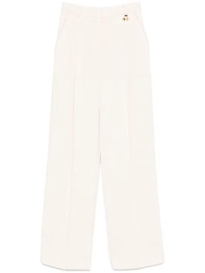 ELISABETTA FRANCHI LIGHT BEIGE WIDE LEG PANT