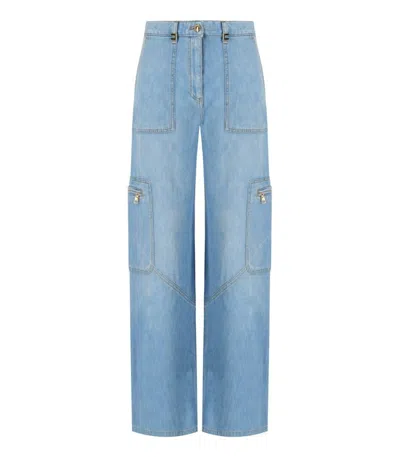 ELISABETTA FRANCHI LIGHT BLUE CARGO JEANS