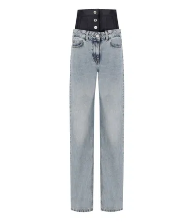 Elisabetta Franchi Light Blue Jeans With Korset