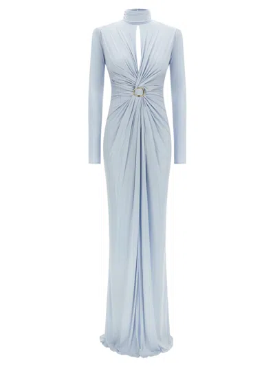 Elisabetta Franchi Light Blue Red Carpet Long Dress