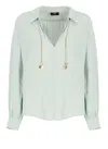 Elisabetta Franchi Viscose Shirt In Light Blue