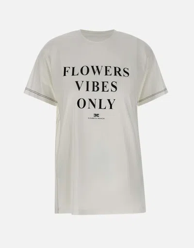 Elisabetta Franchi Light Cotton Jersey Oversize T Shirt