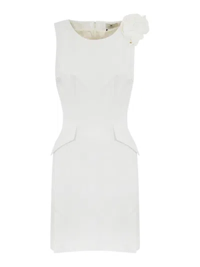 ELISABETTA FRANCHI VESTIDO MIDI - BLANCO