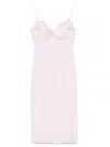 Elisabetta Franchi Knee Length Dress With Adjustable Spaghetti Straps In Pink