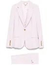 Elisabetta Franchi Single-breasted Lilac Suit In Pink