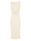 Elisabetta Franchi Abito Midi Giallo Chiaro In Stile Corsetto In Vita In Giallo
