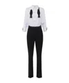 Elisabetta Franchi Lightweight Crêpe And Poplin Jumpsuit In Black