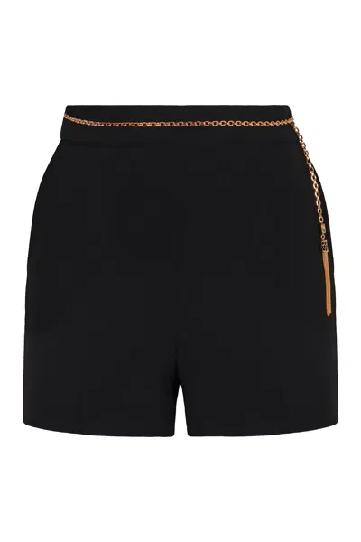 Elisabetta Franchi Lightweight Crêpe Shorts In Black