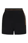 Elisabetta Franchi Lightweight Crêpe Shorts In Black
