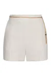 Elisabetta Franchi Chain Detailed Slim Fit Shorts In White