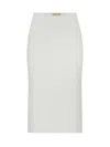 Elisabetta Franchi Lightweight Double Crepe Skirt With Jewel Detail