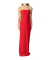 Elisabetta Franchi Strapless Side-split Maxi Dress In Red