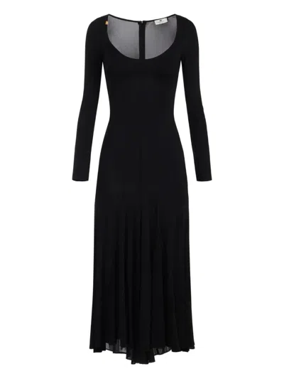 ELISABETTA FRANCHI LIGHTWEIGHT-JERSEY MAXY DRESS