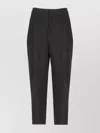 Elisabetta Franchi Linen And Viscose Straight Trousers In Black