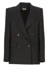 Elisabetta Franchi Double-breasted Crpe Satin Blazer