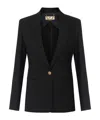 Elisabetta Franchi Single-breasted One Button Jacket In Black