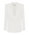 Elisabetta Franchi Linen-blend Gabardine Jacket In White
