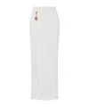 Elisabetta Franchi Linen-blend Gabardine Skirt In Ivory