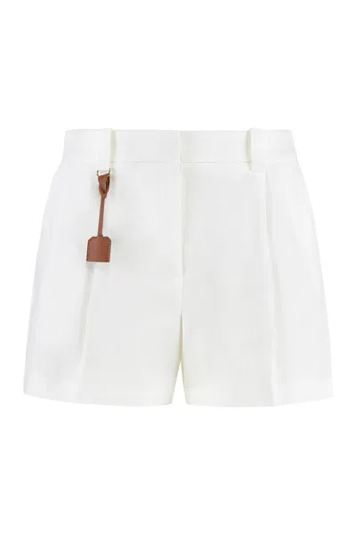 ELISABETTA FRANCHI LINEN BLEND SHORTS