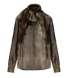 Elisabetta Franchi Lizard Blouse In Brown