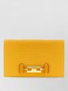 Elisabetta Franchi Lizard Pattern Clutch Bag Removable Strap In Yellow