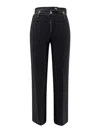 Elisabetta Franchi Logoed Button Flared Leg Trousers In Black