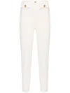 Elisabetta Franchi Gerade Hose Mit Logo-applikation In Nude
