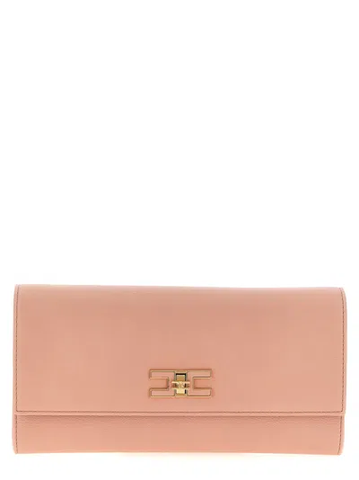 Elisabetta Franchi Logo Bag Clutch Pink