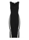 ELISABETTA FRANCHI LOGO BAND MIDI DRESS