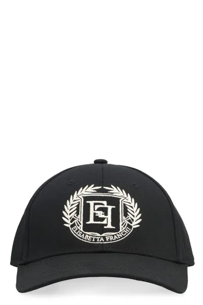 Elisabetta Franchi Logo Baseball Cap In Black