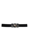 Elisabetta Franchi Logo Belt With Adjustable Elasticized Strap In Black