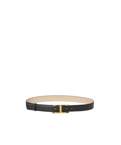 Elisabetta Franchi Logo Belt In Black
