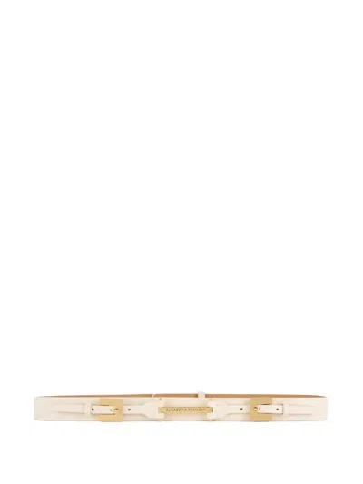 Elisabetta Franchi Logo-buckle Belt In Brown