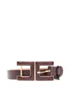 Elisabetta Franchi Logo-buckle Belt In Red