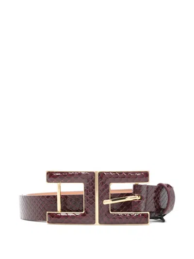 Elisabetta Franchi Logo-buckle Belt In Red