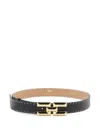 Elisabetta Franchi Logo-buckle Belt In Schwarz