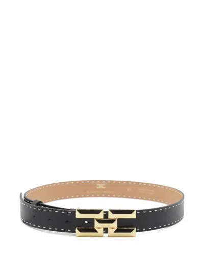 Elisabetta Franchi Logo-buckle Belt In Schwarz