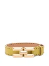 Elisabetta Franchi Logo-buckle Leather Belt In Yellow