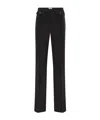 Elisabetta Franchi Double Crepe Trousers In Black