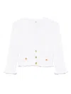 Elisabetta Franchi Logo-buttons Cardigan In White