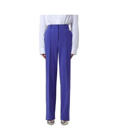 ELISABETTA FRANCHI ELISABETTA FRANCHI LOGO CHARM STRAIGHT LEG PANTS