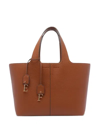 ELISABETTA FRANCHI LOGO-CHARM TOTE BAG