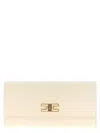 Elisabetta Franchi Logo Clutch Bag In Pink