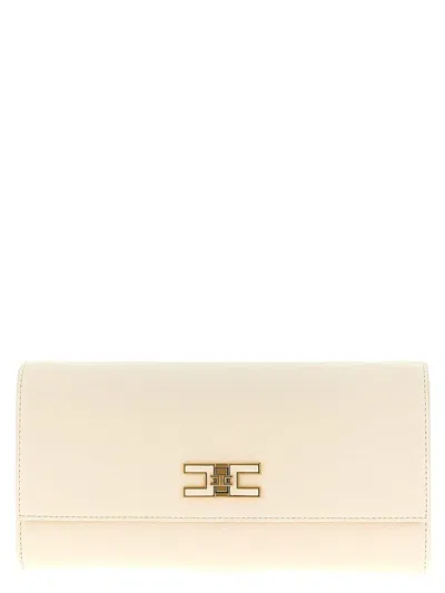 Elisabetta Franchi Logo Clutch Bag In Pink