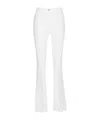 Elisabetta Franchi Logo Crepe Bell Bottoms In White