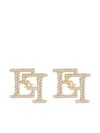 Elisabetta Franchi Logo Earrings In Gold