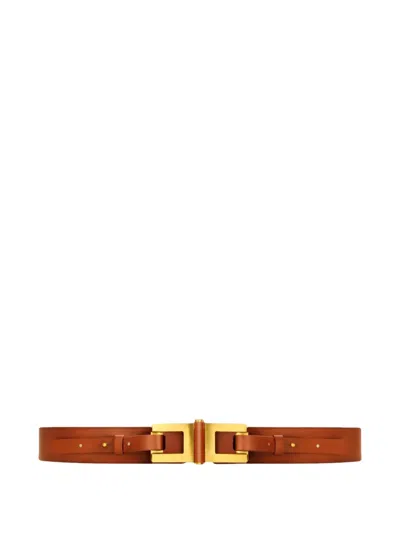 Elisabetta Franchi Logo-detail Belt In Burgundy