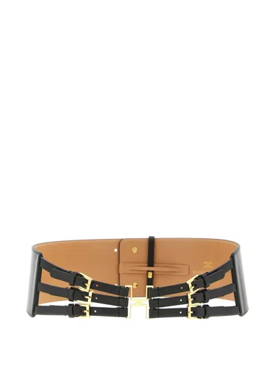 Elisabetta Franchi Logo-detail Belt In Multi